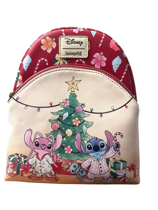 Loungefly Disney Stitch & Angel Scrump Holiday Tree Christmas Mini Backpack NWT main image 6